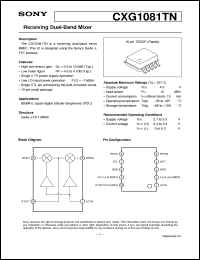 CXG1081TN datasheet: Receiving Dual-Band Mixer CXG1081TN