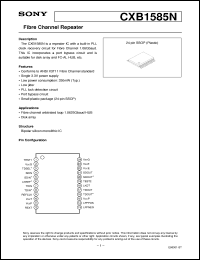 CXB1585N datasheet: Fibre Channel Repeater CXB1585N