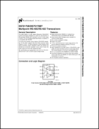 DS75176BN datasheet: Multipoint RS-485/RS-422 Transceivers DS75176BN