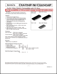 CXA1114M datasheet: Audio Video Switch Compatible with I^2C Bus CXA1114M