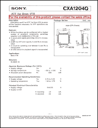 CXA1204Q datasheet: ATF for 8mm VTR CXA1204Q
