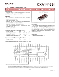 CXA1446S datasheet: PLL-SPLIT System VIF,SIF CXA1446S