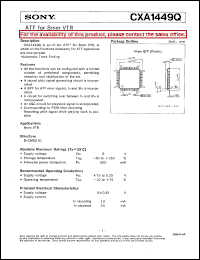 CXA1449Q datasheet: ATF for 8mm VTR CXA1449Q