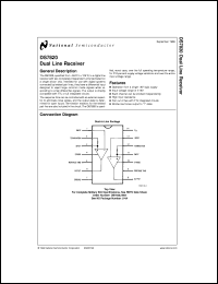 DS7820J/883 datasheet: Dual Line Receivers DS7820J/883