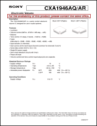 CXA1946AQ datasheet: Electronic Volume CXA1946AQ