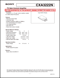 CXA3222N datasheet: TX Gain Control Amplifier CXA3222N
