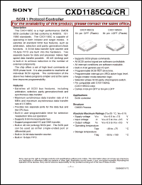 CXD1185CQ datasheet: SCSI 1 Protocol Controller CXD1185CQ