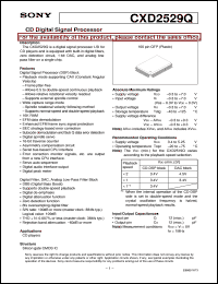 CXD2529Q datasheet: CD Digital Signal Processor CXD2529Q