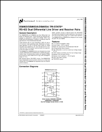 DS8922AMX datasheet: TRI-STATE RS-422 Dual Differential Line  Drivers and Receiver Pair DS8922AMX