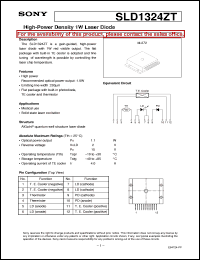 SLD1324ZT datasheet: High-Power Density 1W Laser Diode SLD1324ZT