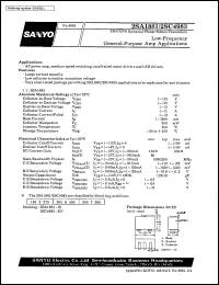 2SA1881 datasheet: PNP epitaxial planar silicon transistor, low-frequency, amp application 2SA1881