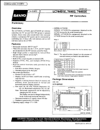 LC74402 datasheet: PIP controller LC74402