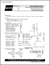 2SA1525 datasheet: PNP epitaxial planar silicon transistor, switching application 2SA1525