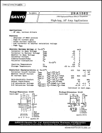 2SA1562 datasheet: PNP epitaxial planar silicon transistor, high-h(FE), AF amp application 2SA1562