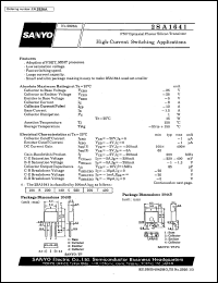 2SA1641 datasheet: PNP epitaxial planar silicon transistor, high-current switching application 2SA1641