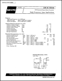 2SA1669 datasheet: PNP epitaxial planar silicon transistor, high-frequency amp application 2SA1669