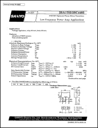 2SA1705 datasheet: PNP epitaxial planar silicon transistor, low-frequency power amp application 2SA1705