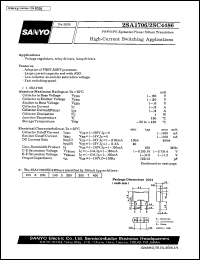 2SA1706 datasheet: PNP epitaxial planar silicon transistor, high-curent switching application 2SA1706