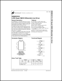 DS90C031BTM datasheet:  LVDS Quad CMOS Differential Line Driver DS90C031BTM