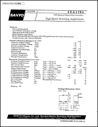 2SA1764 datasheet: PNP epitaxial planar silicon transistor, high-speed switching application 2SA1764