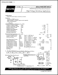 2SA1768 datasheet: PNP epitaxial planar silicon transistor, high-voltage switching application 2SA1768