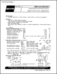 2SB1121 datasheet: PNP epitaxial planar silicon transistor, high-current driver application 2SB1121