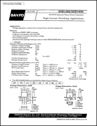 2SB1202 datasheet: PNP epitaxial planar silicon transistor, high-current switching application 2SB1202