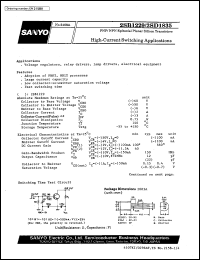 2SB1229 datasheet: PNP epitaxial planar silicon transistor, high-current switching application 2SB1229