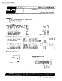 2SD1852 datasheet: NPN epitaxial planar silicon transistor, driver application 2SD1852