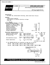 2SD1936 datasheet: NPN epitaxial planar silicon transistor, AF amp application 2SD1936