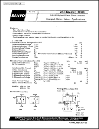 2SD1999 datasheet: NPN epitaxial planar silicon transistor, compact motor driver application 2SD1999