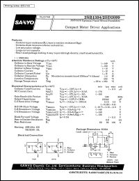 2SD2099 datasheet: NPN epitaxial planar silicon transistor, compact motor driver application 2SD2099