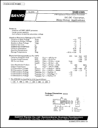 2SB1395 datasheet: PNP epitaxial planar silicon transistor, DC-DC convertor, motor driver application 2SB1395