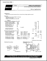 2SD2224 datasheet: NPN epitaxial planar silicon transistor, driver application 2SD2224