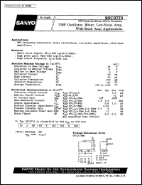 2SC3773 datasheet: NPN epitaxial planar silicon transistor, UNF oscillator, mixer, low-noise amp, wide-band amp application 2SC3773