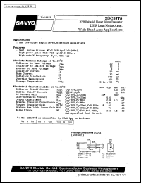 2SC3778 datasheet: NPN epitaxial planar silicon transistor, UNF low-noise amp, wide-band amp application 2SC3778