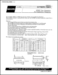 LC7365N datasheet: DTMF tone generator for pushbutton telephone LC7365N