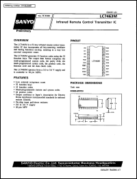 LC7463M datasheet: Infrared remote control transmitter IC LC7463M