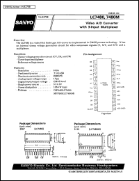 LC7480M datasheet: Video A/D converter with 3-input multiplexer LC7480M