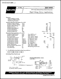 2SC4002 datasheet: NPN epitaxial planar silicon transistor, high-voltage driver application 2SC4002