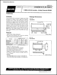 LC338128M-70 datasheet: 1 MEG (131072 words x 8 bit) pseudo-SRAM LC338128M-70