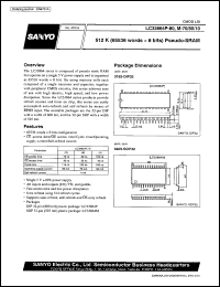 LC33864M-80 datasheet: 512 K (65536 words x 8 bit) pseudo-SRAM LC33864M-80