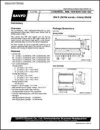 LC36256AL-12W datasheet: 256 K (32768 words x 8 bit) SRAM LC36256AL-12W