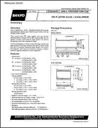 LC36256ALL-12W datasheet: 256 K (32768 words x 8 bit) SRAM LC36256ALL-12W