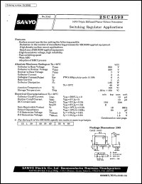 2SC4599 datasheet: NPN triple diffused planar silicon transistor, switching regulator application 2SC4599