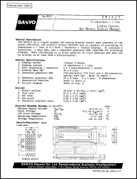 DM1613 datasheet: LCD matrix display module (16 characters x 1 line) DM1613