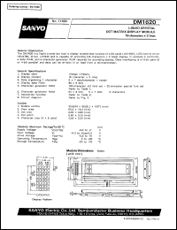 DM1620 datasheet: LCD matrix display module (16 characters x 2 line) DM1620