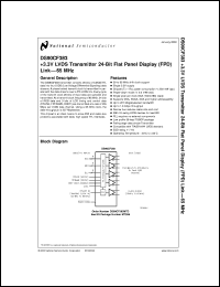 DS90CF383MTD datasheet: + 3.3V LVDS 24-Bit Flat Panel Display (FPD) Link - 65 MHz DS90CF383MTD