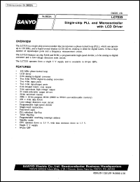 LC7233 datasheet: Single-chip PLL and microcontroller with LCD driver LC7233