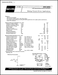 2SC4922 datasheet: NPN epitaxial planar silicon transistor, muting circuit, driver application 2SC4922